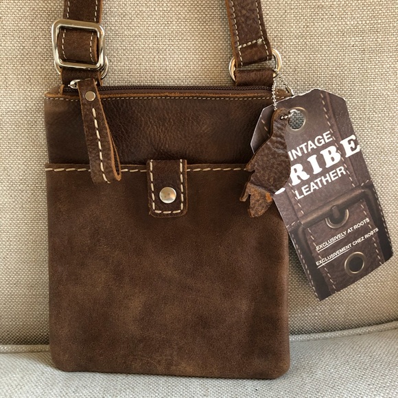 Roots Bags Roots Tribe Crossbody Brown Leather Nwt Poshmark